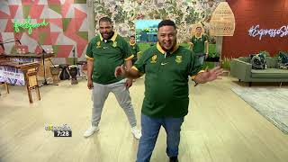 Superfan Jeremy shows off his Springbok Dance Moves [upl. by Nashoma]