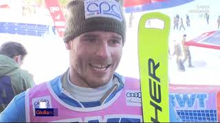 Alpine Sky  Slalom  Podio Giuliano Razzoli  Wengen 2022 [upl. by Lehcem]