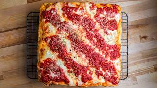 How To Make Perfect NY Sicilian Pizza in a Home Oven [upl. by Atig]