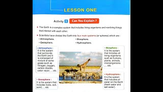 Grade 5 Lesson1 Concept1 P1 quotAtmosphereGeosphereBiosphereHydrospherequotالدرس الاول سنة خامسة ترم 2 [upl. by Yrohcaz]