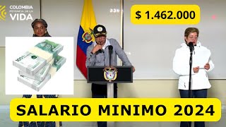 🔵 Así Quedó el Salario Minimo en el 2024 aquí en Colombia 🇨🇴… [upl. by Kelsi]