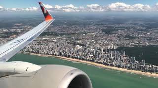 Linda vista do Recife decolagem para Fernando de Noronha no Boeing 737700 da GOL [upl. by Roselani]