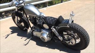 1978 Harley Davidson Shovelhead FLH Custom Bobber  CRUSHER by Maindrive Cycle [upl. by Bugbee]