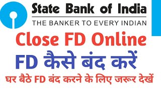 How to close FD in SBI online  Online FD closure  SBI FD closure  Digital karo [upl. by Trebla]