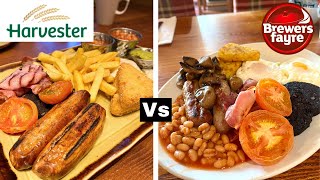 Harvester Breakfast Vs Brewers Fayre Breakfast  Who Wins [upl. by Nallak]