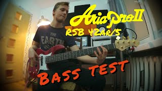 Aria Pro II RSB 42ar5 bass test by Wojtek Stanisz w drums NO TALKING [upl. by Guyer972]