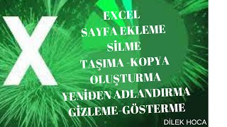 EXCEL SAYFA EKLEMESİLMEAD DEĞİŞTİRMEKOPYA OLUŞTURMA [upl. by Derfiniw609]