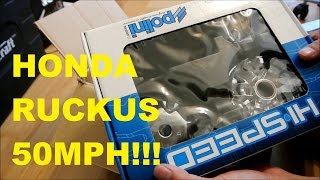 49cc Ruckus Scooter breaks 50MPH Unboxing and Installing the Polini Variator [upl. by Noryd]