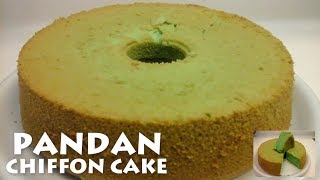 Pandan Chiffon Cake l Soft and Moist Pandan Cake by Tasty Recipe l [upl. by Matlick]