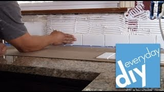 How to Install a Tile Backsplash Part 2  Buildipedia DIY [upl. by Nester391]