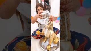 Laddu Gopal took bathing with milk shortsvideo [upl. by Hazel]