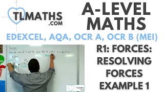 ALevel Maths R113 Forces Resolving Forces Example 1 [upl. by Vitale]