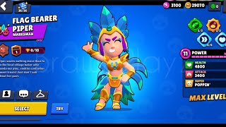 Flag Bearer Piper Gameplay  Winning animation  Losing animation BrawlStars [upl. by Tippets]