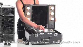 Makeup Cases  Rolling Makeup Case with Lights and Mirror [upl. by Atile]