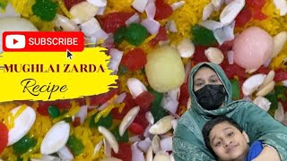 Mughlai zarda recipe  meethay chawal  shahzaib’s condition  sweet rice [upl. by Thgiwd378]