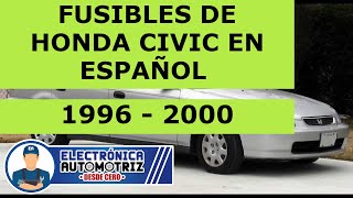 FUSIBLES EN ESPAÑOL DE HONDA CIVIC 1996  2000 [upl. by Cote370]