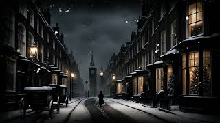 Snowy London Street  Victorian London  Snow Ambience  Ambient Winter Scene  Dickens England [upl. by Acinnej]