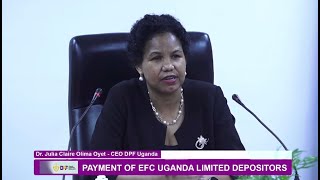 PRESS CONFERENCE PAYMENT OF EFC UGANDA LIMITED DEPOSITORS [upl. by Esirrehc]