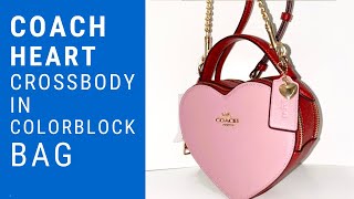 COACH HEART CROSSBODY IN COLORBLOCK BAG new hottest Coach Bag ever [upl. by Backler]