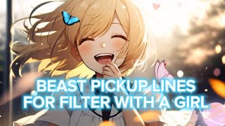 Best pickup line for filter with a girl 🫠🫶 [upl. by Annaitsirk248]