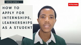 Applying for Internships Learnerships and Graduate programmes in South Africa [upl. by Novek617]