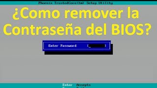 Como quitar o remover la Contraseña ó Password del BIOS en Laptops y Netbooks [upl. by Luther166]