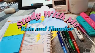 Study with me for 1 hour  Rain and Thunder ⛈️ ⚡ NEET PG preparation studywithme neetpg [upl. by Rolanda15]