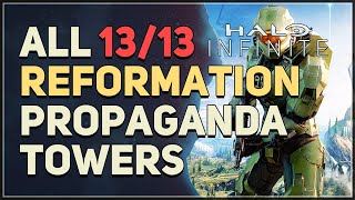 All 13 Reformation Propaganda Towers Halo Infinite [upl. by Aiden222]