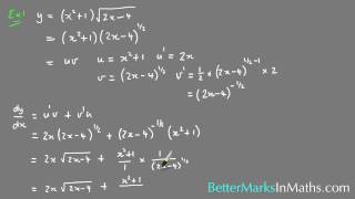 VCE Maths Methods  How To Use The Product Rule [upl. by Shornick505]