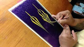 How To Pinstripe Simple Pinstriping Design 4 [upl. by Langbehn267]