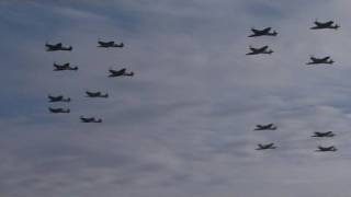 16 Spitfires in Formation Duxford 2010 [upl. by Aynik]