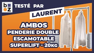 Penderie escamotable double 20 kg  SUPERLIFT AMBOS  Test et Avis [upl. by Suixela]