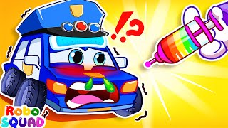 Time For a Shot  Humpty Dumpty 🤒 Funny Kids Songs  RoboSquad Nursery Rhymes [upl. by Otreblif]