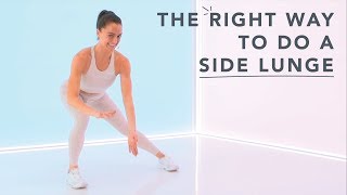 How to do a side lunge correctly with Megan Roup [upl. by Melar331]