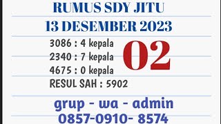 PREDIKSI SDY HARI INI RABU 13 DESEMBER 2023  BOCORAN TOGEL SDY HARI INI  RUMUS DSY JITU [upl. by Nhepets]