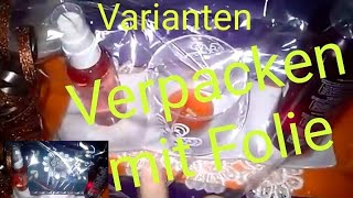 Geschenk Präsent verpacken Varianten Tipps Ideen Verpackungen mit Folie [upl. by Ylus207]