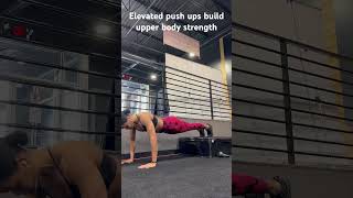 Elevated Push ups Upperbody Strength strengthtraining fitness trending gymlife [upl. by Eelyrehc]