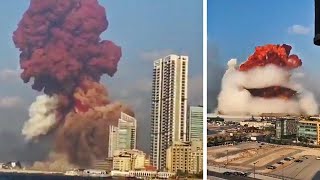 Huge explosion rocks central Beirut [upl. by Aleunam780]