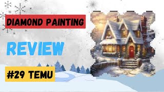 💎Diamond Painting Review 29  Temu  verschneites Haus [upl. by Esma]