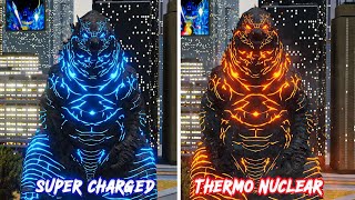 New Super Charged Godzilla Vs Thermonuclear Godzilla Mode Comparison [upl. by Toms]