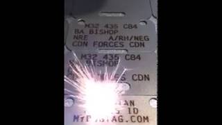 Laser Engraving Canadian Dogtags [upl. by Wardlaw642]