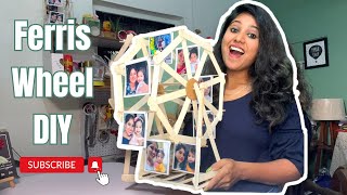 DIY Popsicle Stick Ferris Wheel Tutorial  Fun Craft Project [upl. by Gomez]