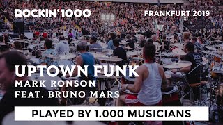 Uptown Funk  Mark Ronson feat Bruno Mars played by 1000 musicians  Rockin1000 [upl. by Past]