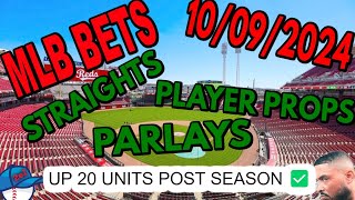 MLB Picks Today 10092024  FREE MLB Best Bets Straights Player Props And Parlays [upl. by Upshaw467]