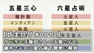 【占い】ゲッターズ飯田さんの五星三心と細木さんの六星占術を簡単に解説 [upl. by Neidhardt]