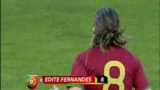 Edite Fernandes 8 Goal Portugal x Wales  Portugal Women National Team  ALGARVE 2009 [upl. by Krahmer]