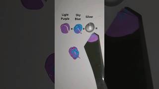 Light Purple Sky Blue and Silver color mixing recipe  Color Mixing  paintmixing shorts asmr [upl. by Lorolla279]