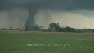 Violent Tornado West of Wynnewood Oklahoma May 9th 2016 [upl. by Ahseenal]