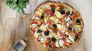 Tarte façon pizza aux légumes du soleil ☀️ 🍕🌿🍅 🫒 [upl. by Cappello251]