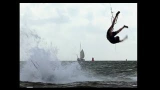 kitesurf big crash compilation [upl. by Amaras315]